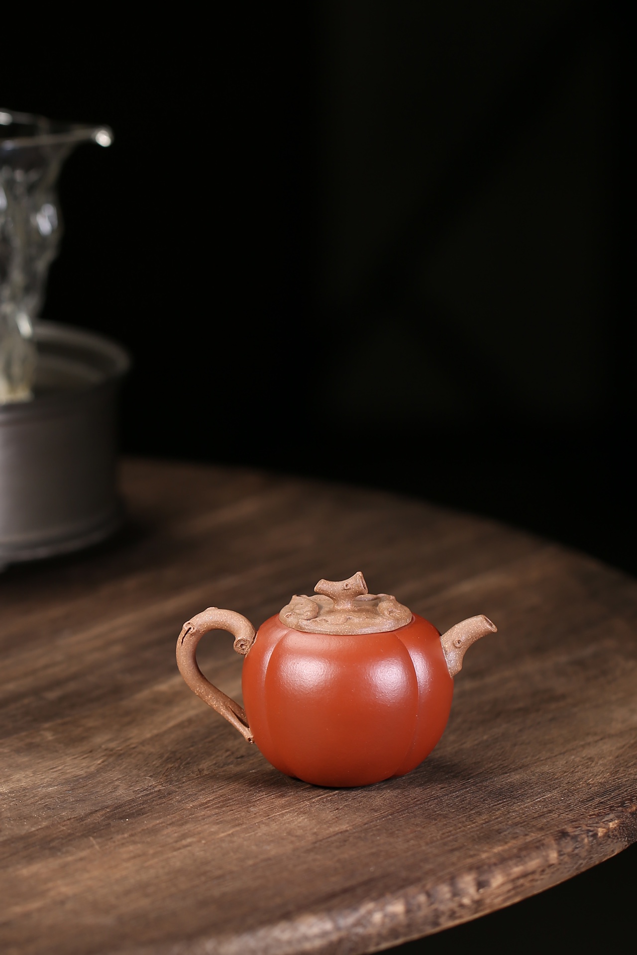 the "Persimmon", Yixing Purple Clay (Zisha) Teapot, Handmade Gongfu Tea 150ml