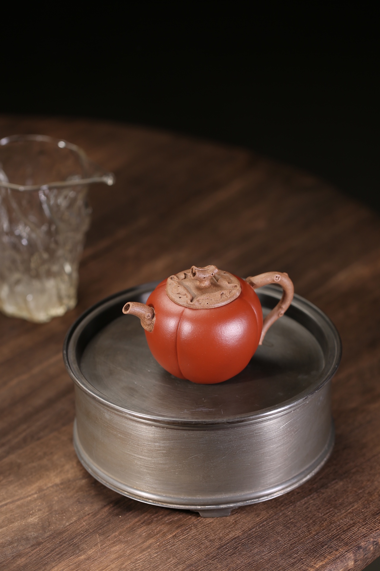 the "Persimmon", Yixing Purple Clay (Zisha) Teapot, Handmade Gongfu Tea 150ml