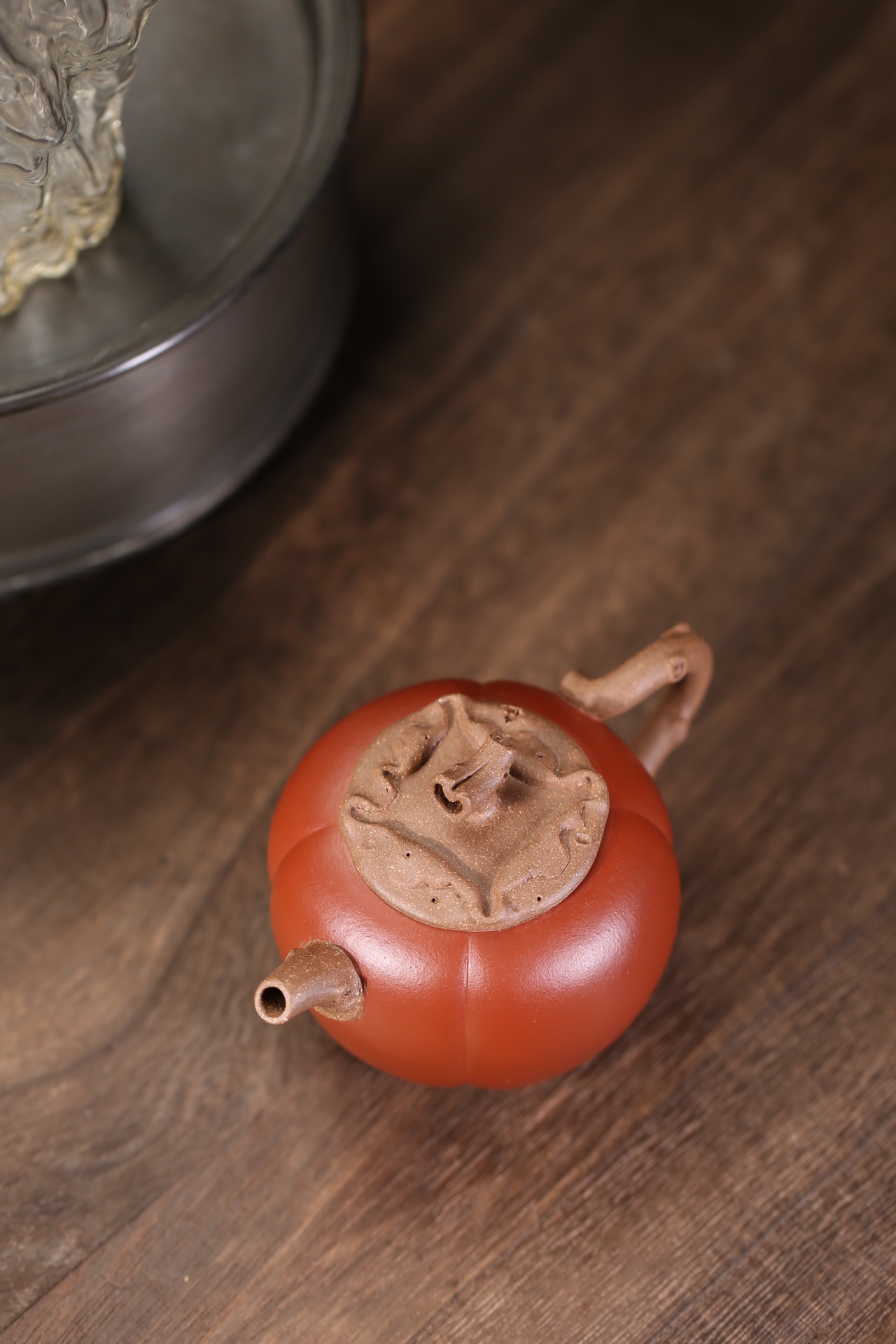 the "Persimmon", Yixing Purple Clay (Zisha) Teapot, Handmade Gongfu Tea 150ml