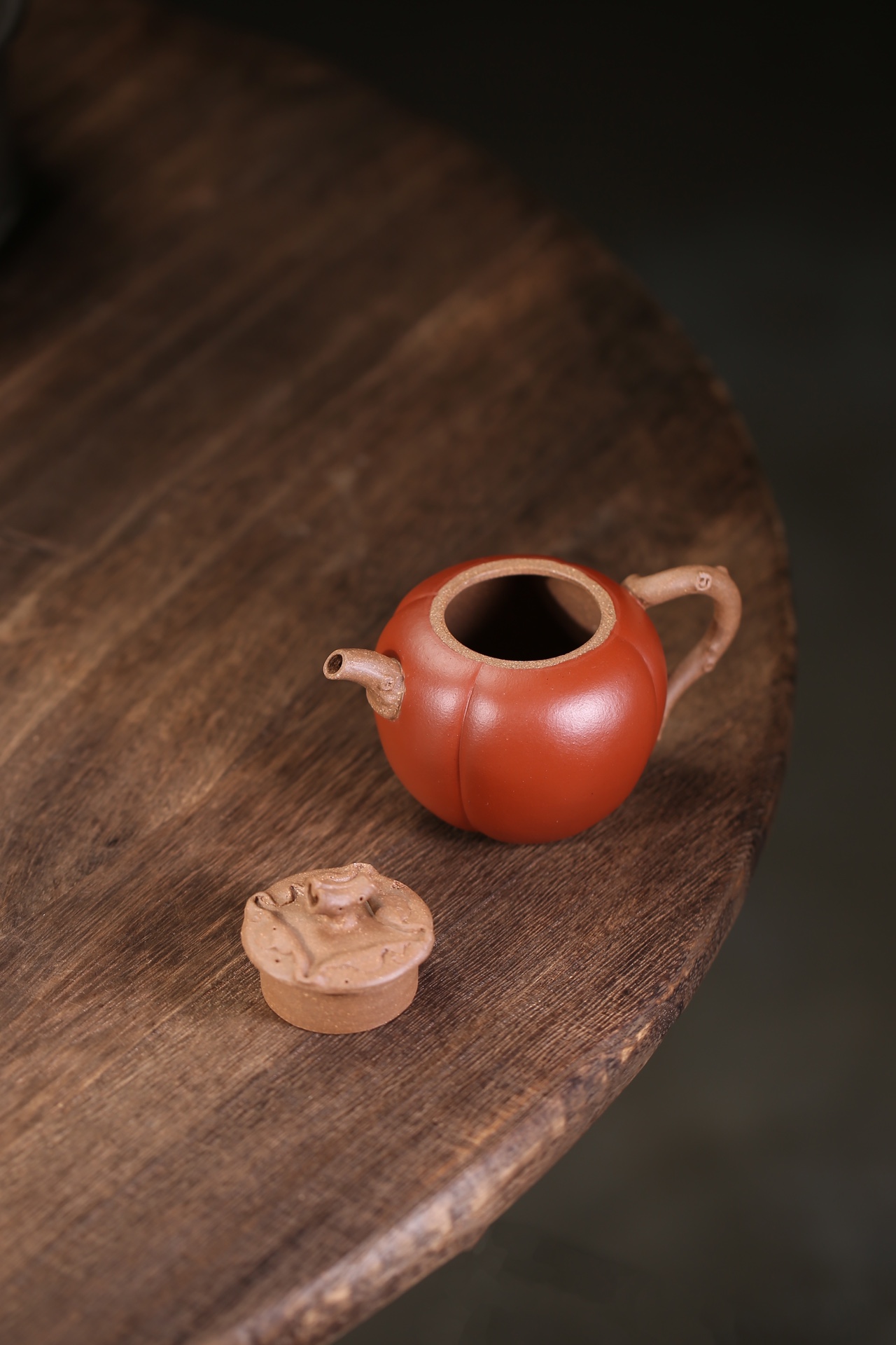the "Persimmon", Yixing Purple Clay (Zisha) Teapot, Handmade Gongfu Tea 150ml