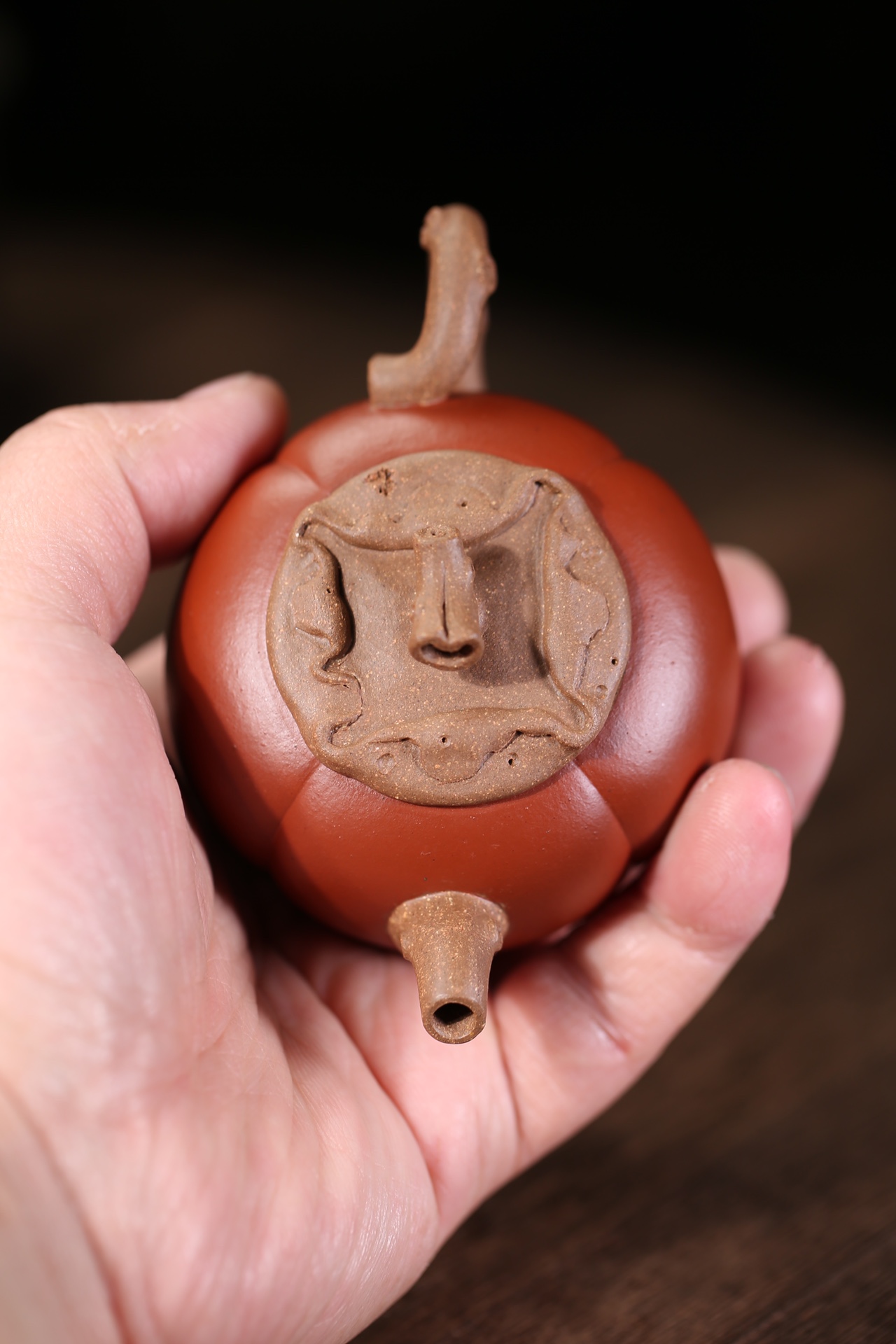 the "Persimmon", Yixing Purple Clay (Zisha) Teapot, Handmade Gongfu Tea 150ml