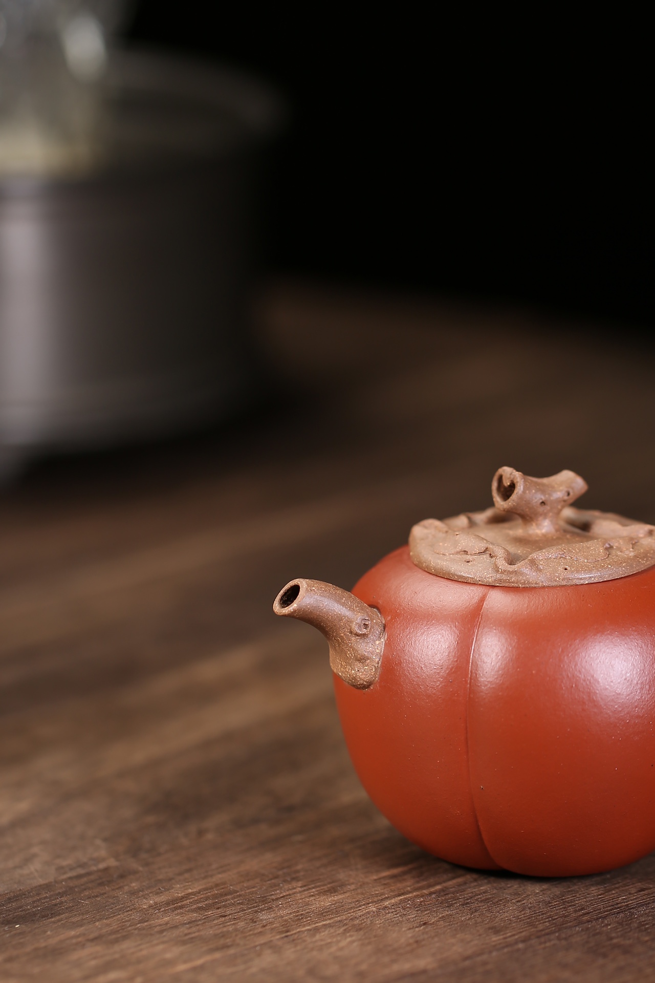 the "Persimmon", Yixing Purple Clay (Zisha) Teapot, Handmade Gongfu Tea 150ml
