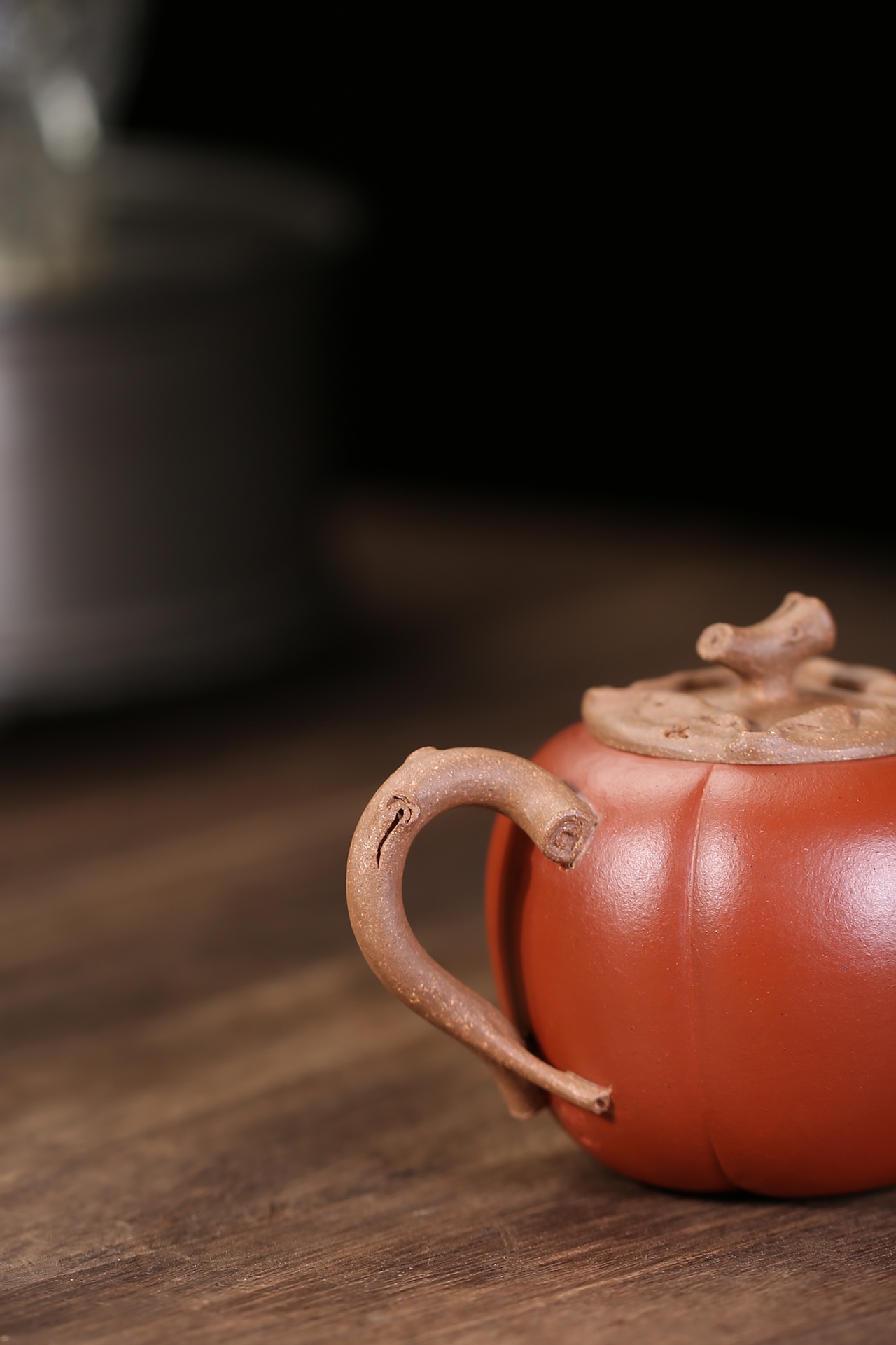the "Persimmon", Yixing Purple Clay (Zisha) Teapot, Handmade Gongfu Tea 150ml