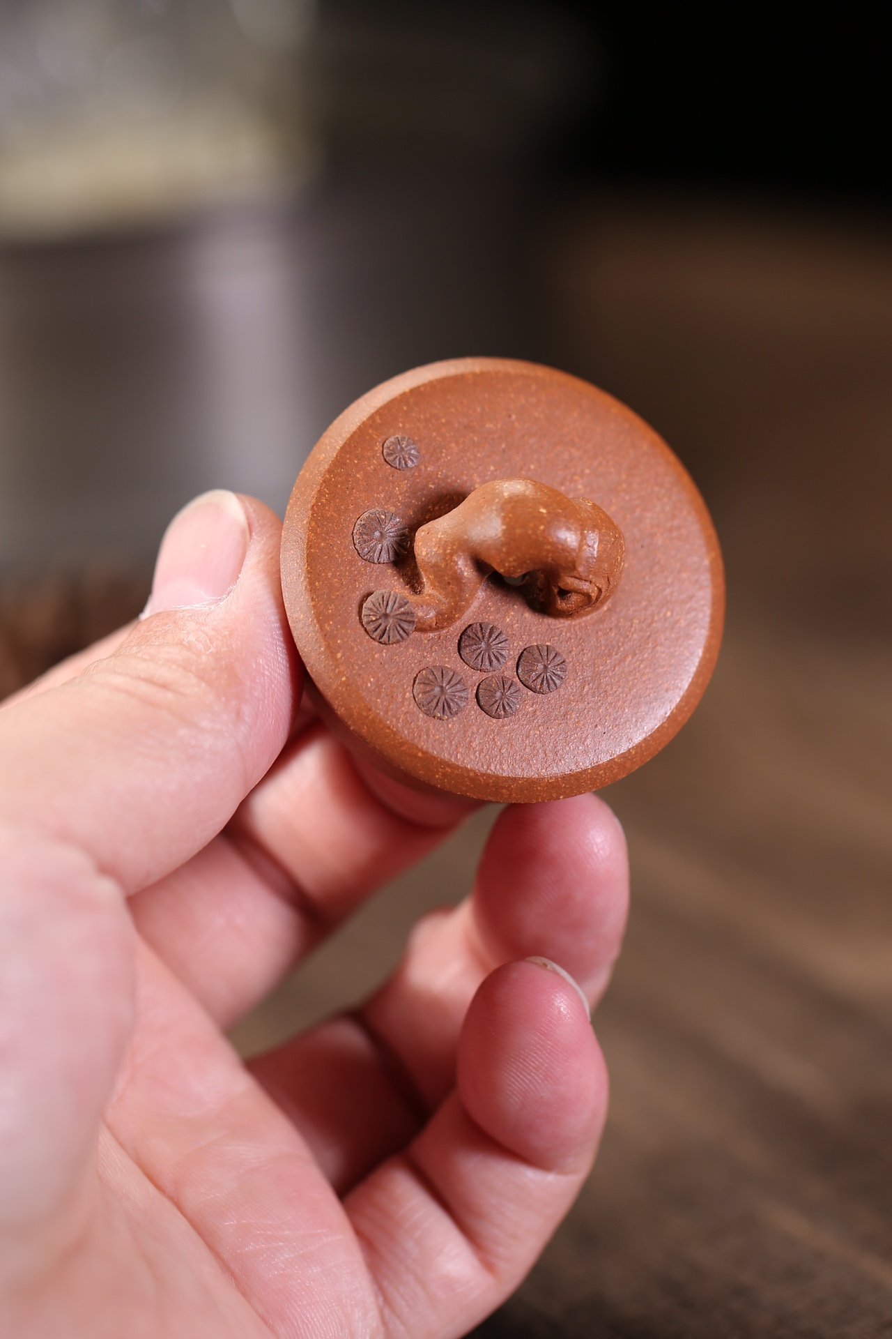 the "Breeze from Pine Forest", Yixing Purple Clay (Zisha) Teapot, Handemade Gongfu Tea 180ml