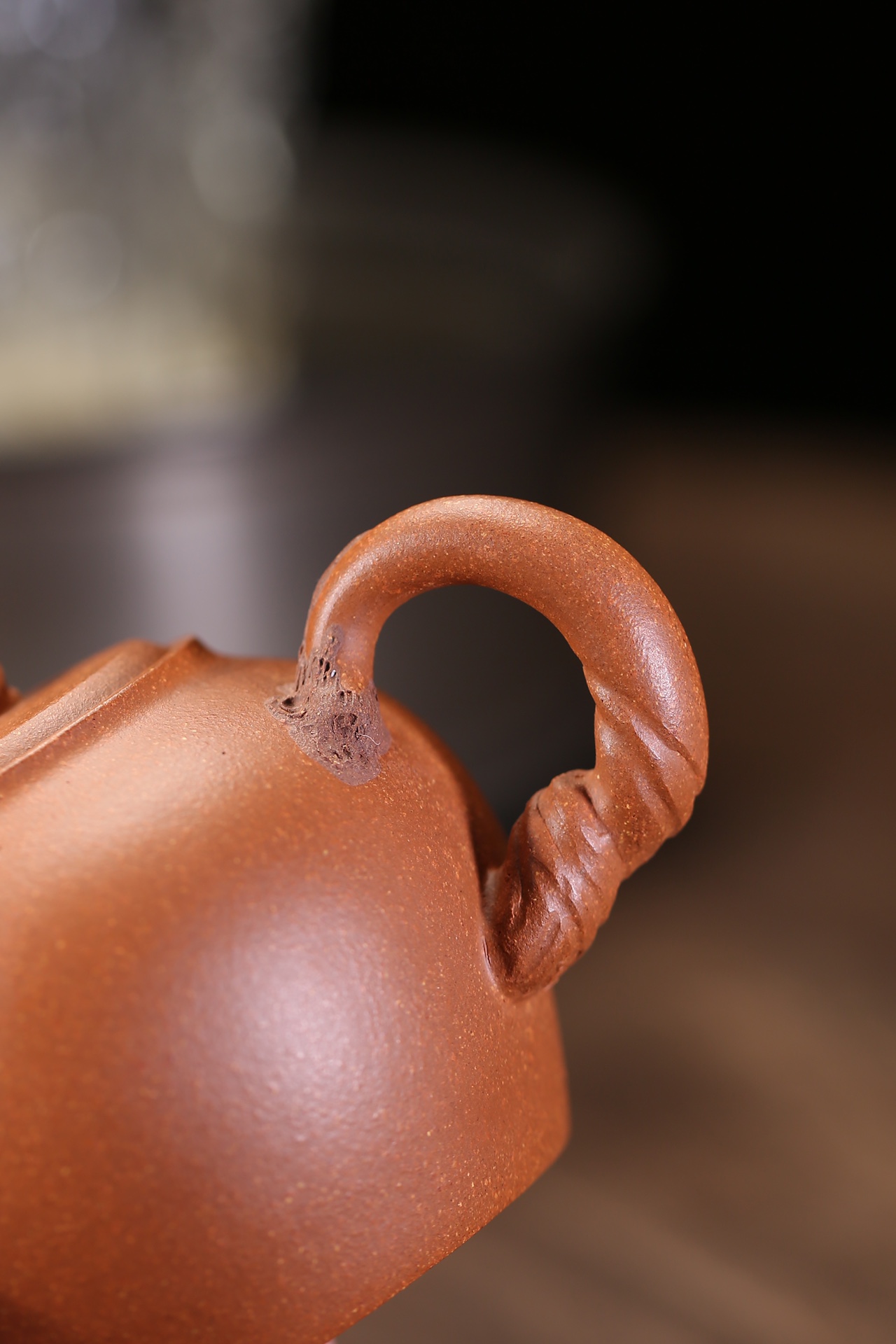 the "Breeze from Pine Forest", Yixing Purple Clay (Zisha) Teapot, Handemade Gongfu Tea 180ml