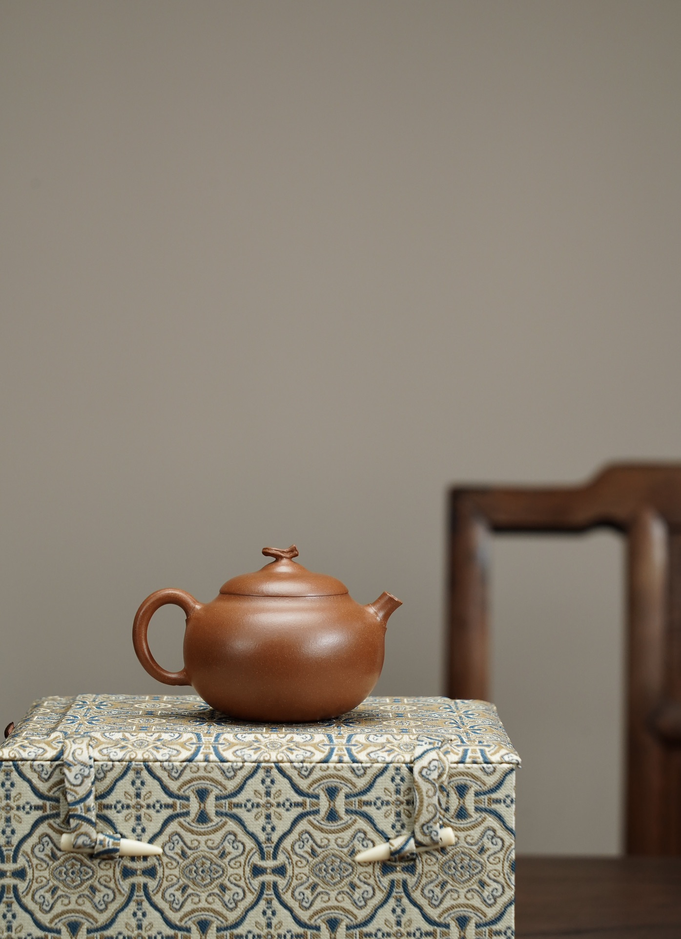 the "Fu Lu", Yixing Purple Clay (Zisha) Teapot 150ml