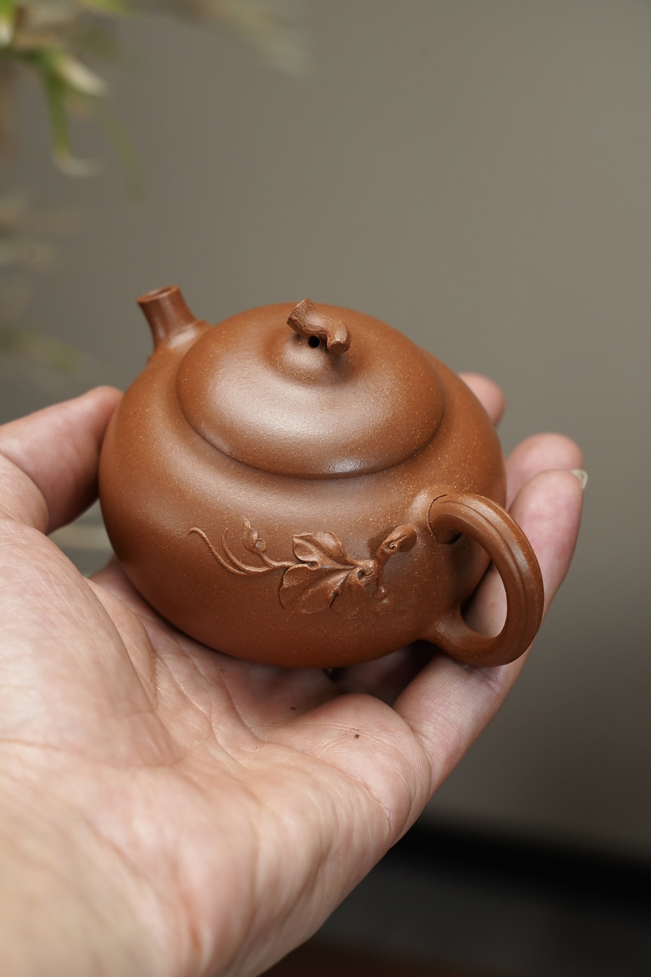 the "Fu Lu", Yixing Purple Clay (Zisha) Teapot 150ml