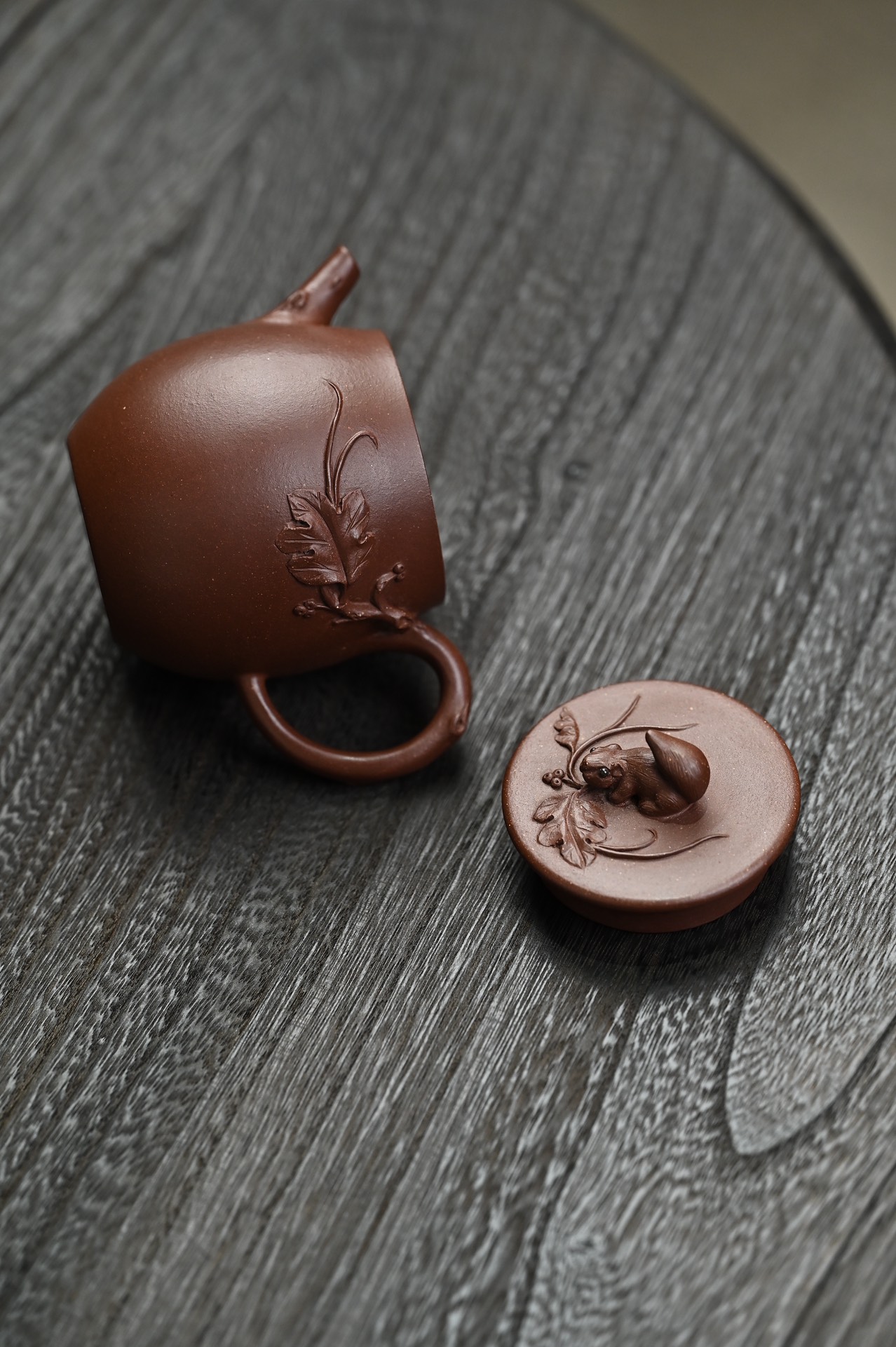 the "Squirrel", Yixing Purple Clay (Zisha) Teapot 150ml