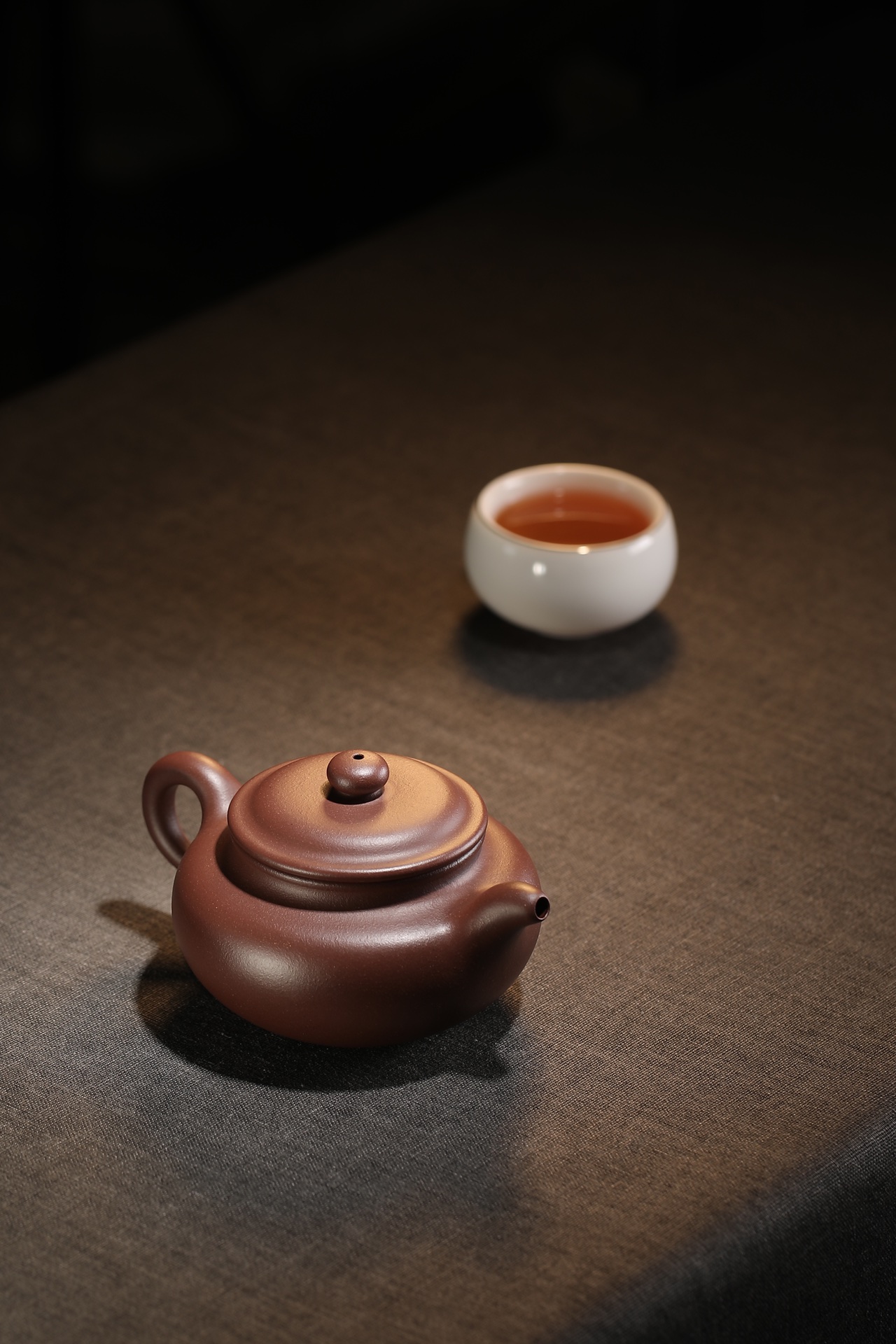 the "Drum", Yixing Purple Clay (Zisha) Teapot 220ml