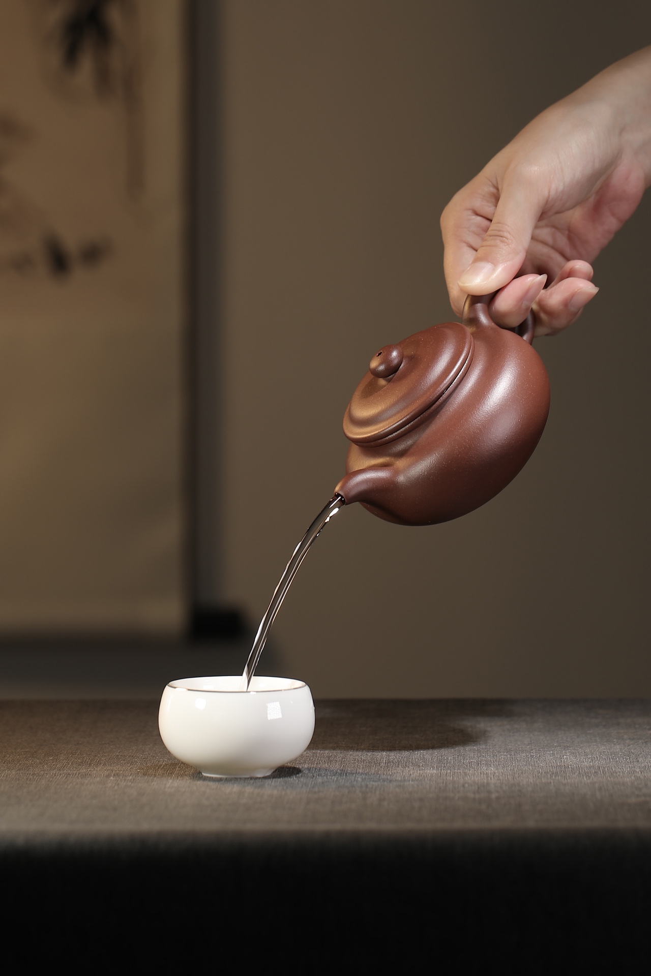 the "Drum", Yixing Purple Clay (Zisha) Teapot 220ml