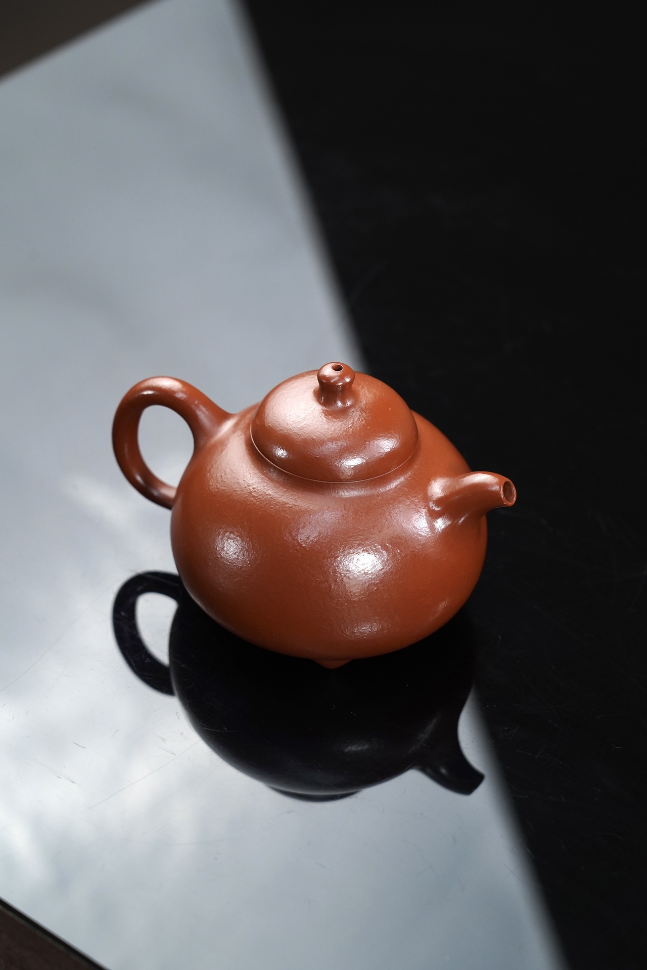 the "Ru Ding", Yixing Purple Clay (Zisha) Teapot, Handmade Kung Fu Teapot 160ml