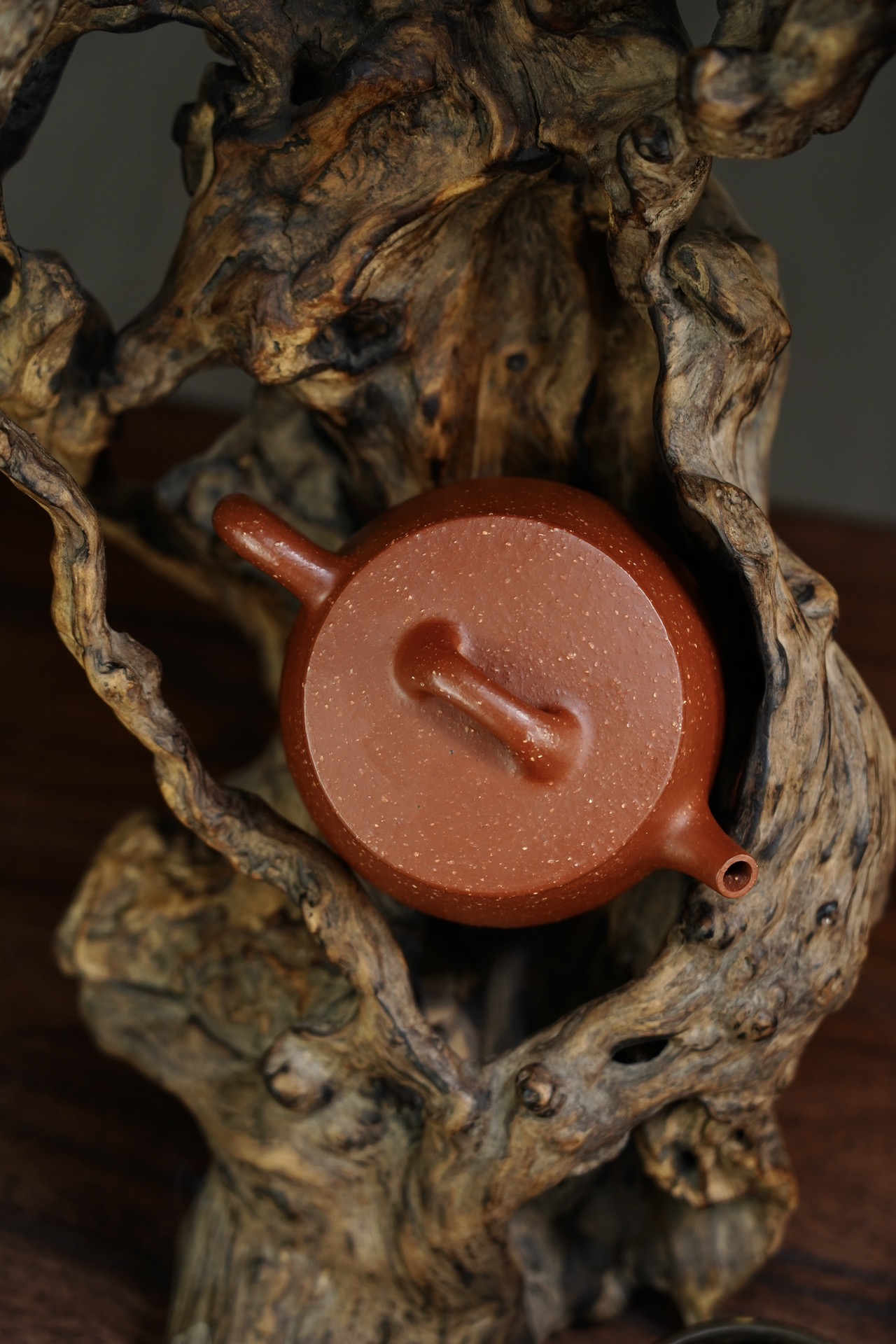 the "Wide Stone Laddle", Yixing Purple Clay (Zisha) Teapot, Handmade Kungfu Tea Stoneware Teapot 200ml