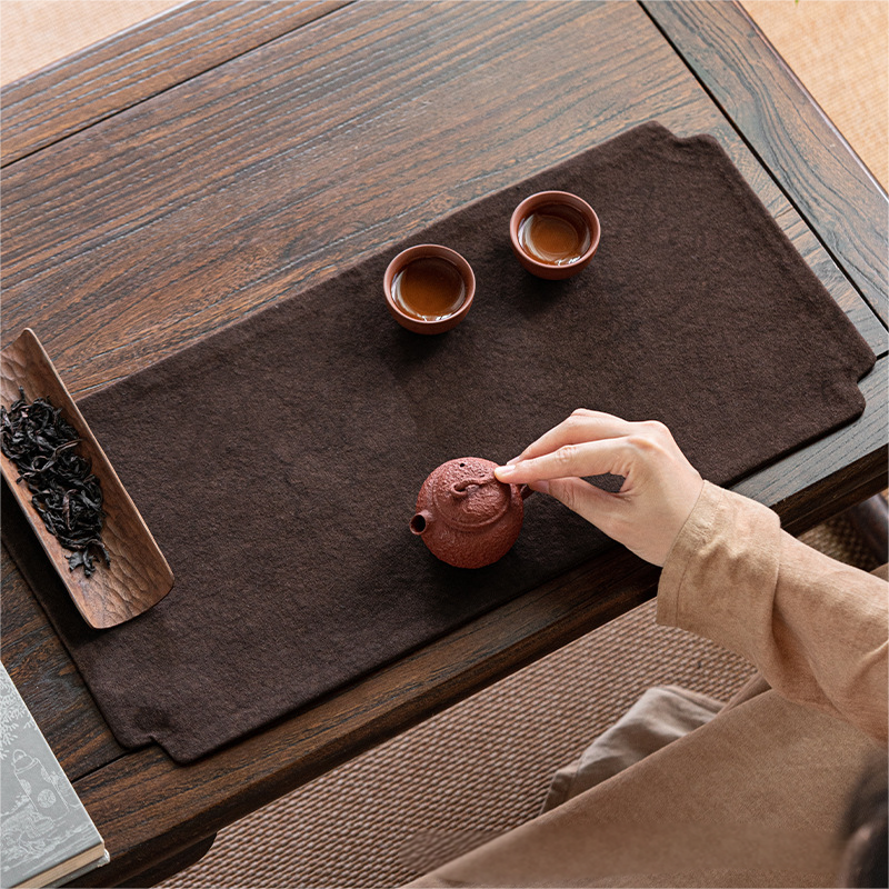 Canvas Tie-dye Tea Mat, 3 Colors Optional