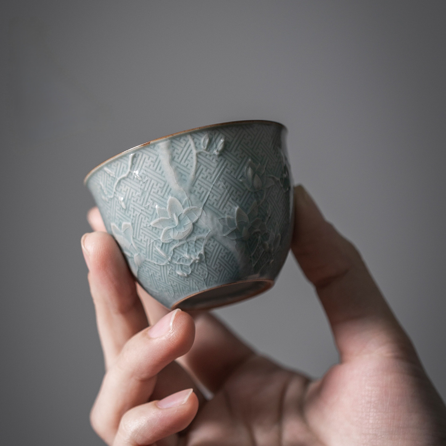 Sculpted Ice Mangnolia Tea Cup 60ml