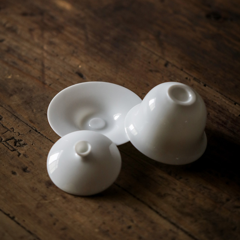 Minimal Pure White Gaiwan with Saucer 150ml
