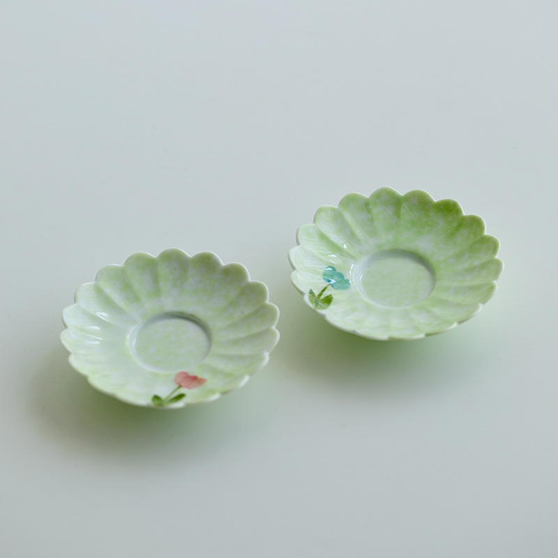 Cute Flower Misty Green Saucer