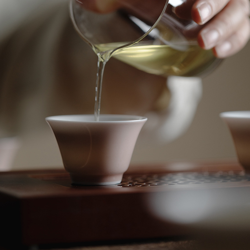 Minimalist Pure Pink/White Tea Cup*4pcs 40ml