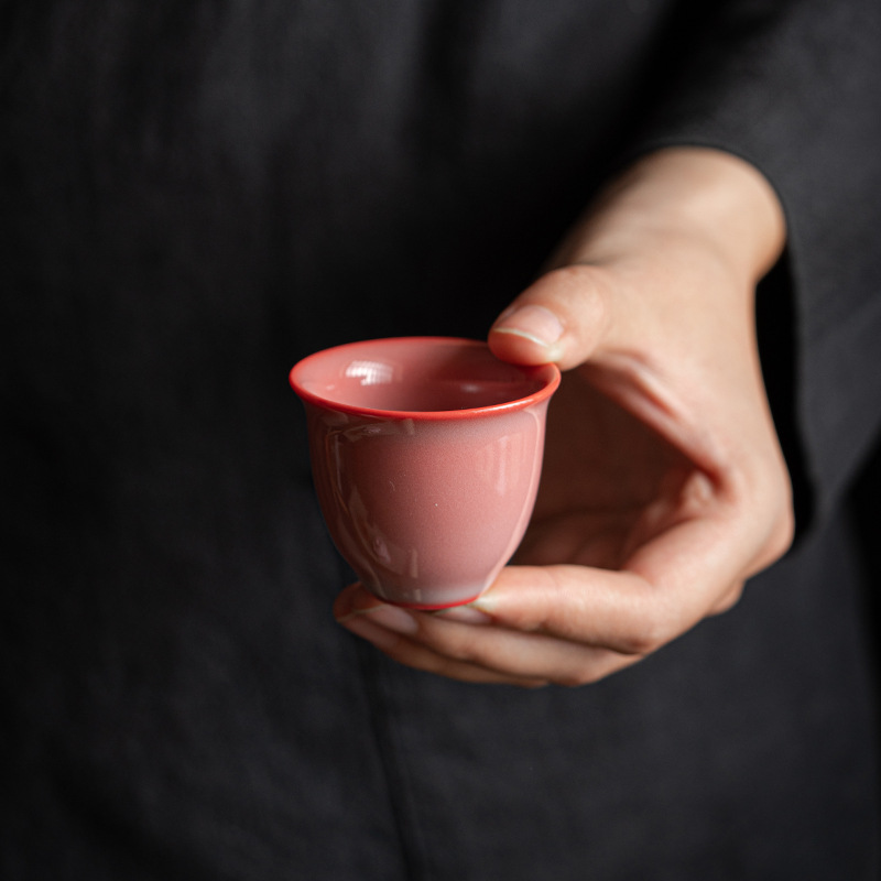Flaming Pink Porcelain Tea Cup 50ml