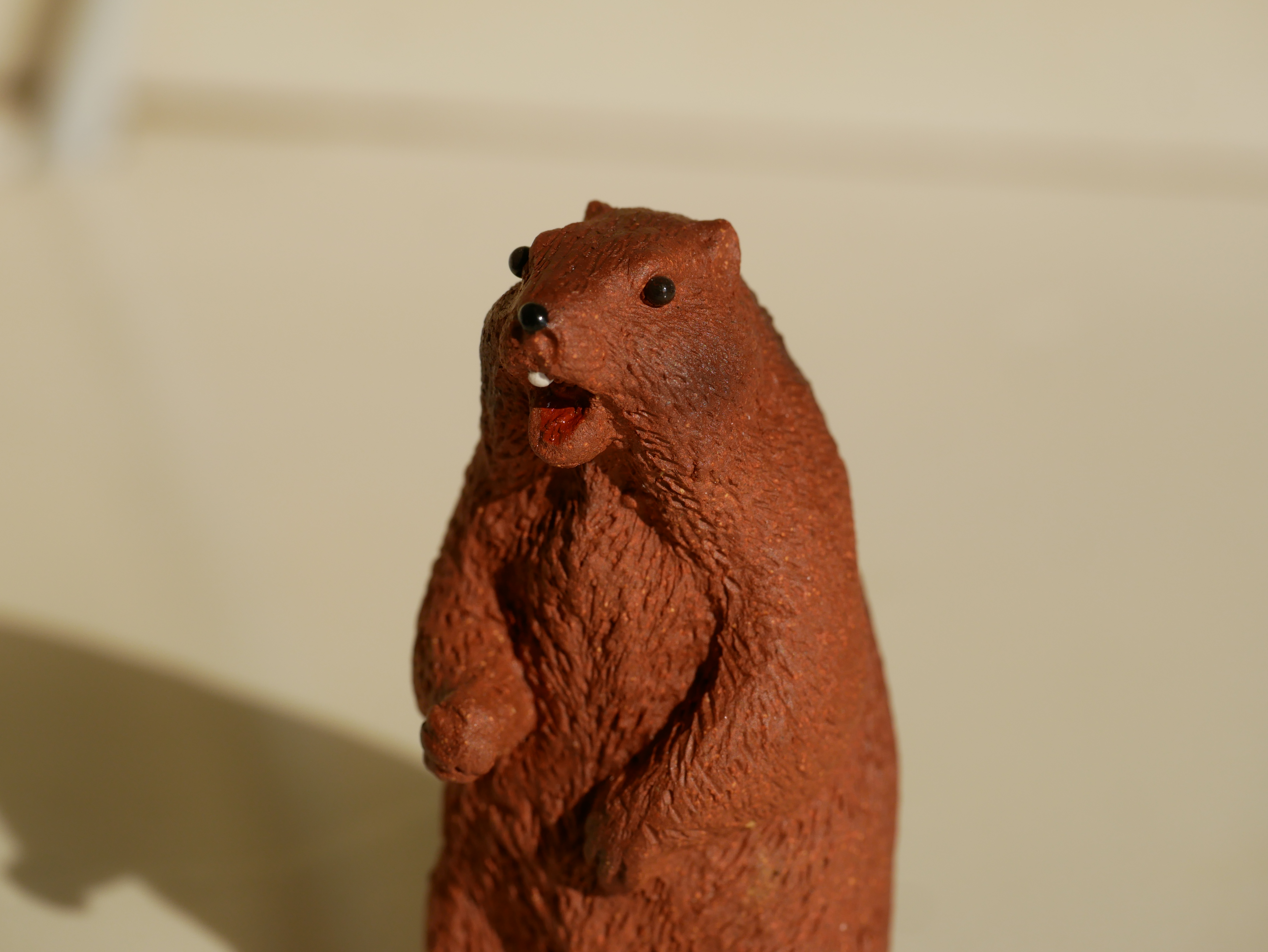 Screaming Marmot Figurine, Ceramic Marmot Tea Pet