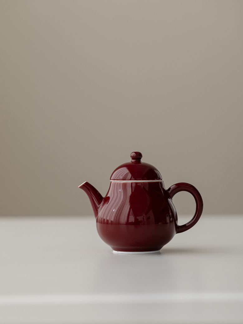 Monochrome Porcelain Teapot 135ml, 6 Colors Optional