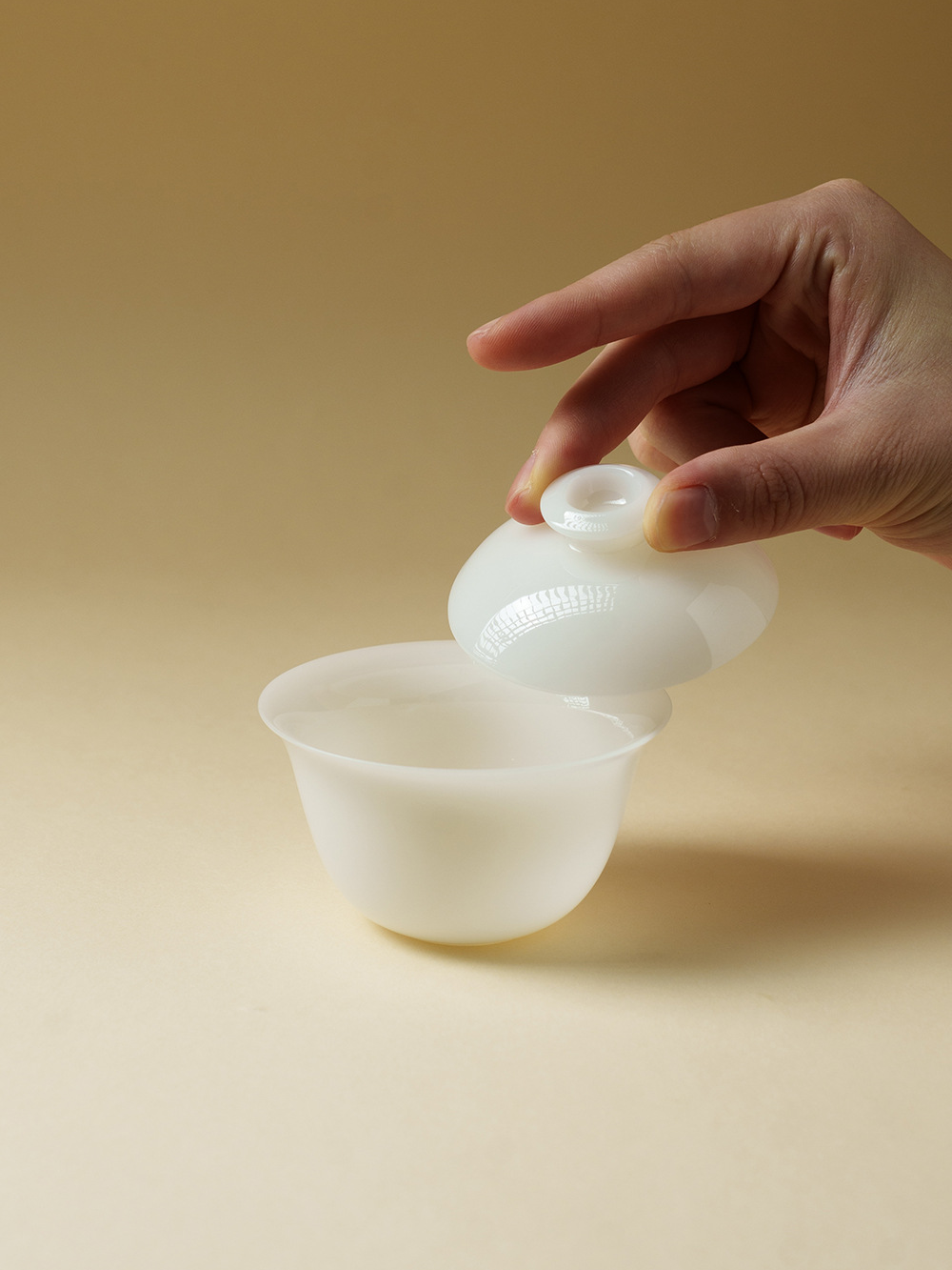 Jade Porcelain Gaiwan with Saucer 100ml