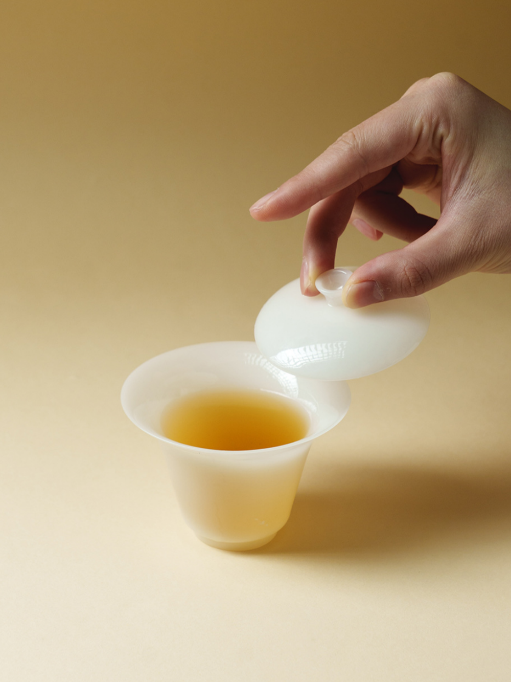 Ice Jade Porcelain Gaiwan with Saucer 100ml