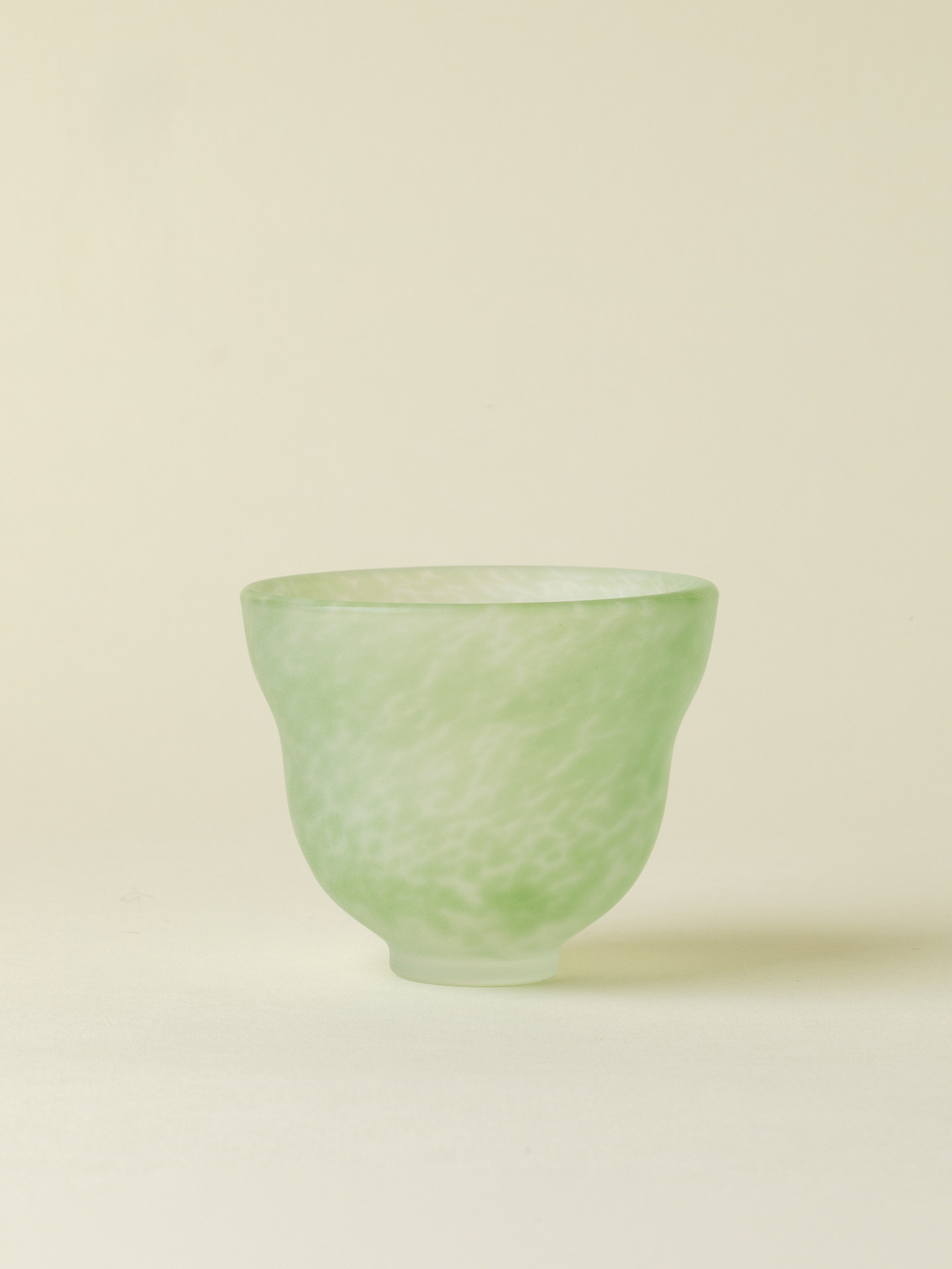 Green Frosted Glass Cup 75ml
