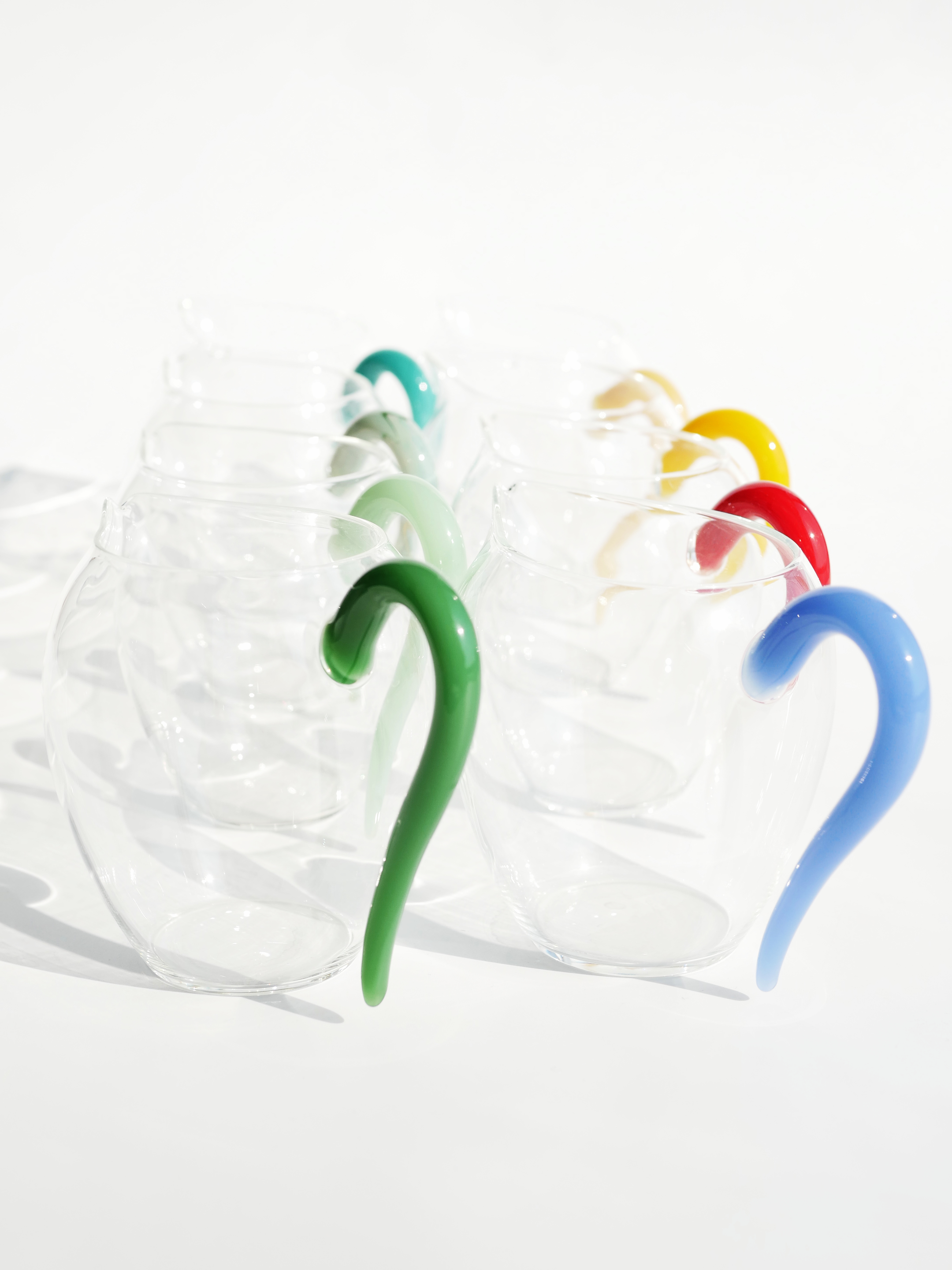 Glass Pitcher with Colored Handle 280ml
