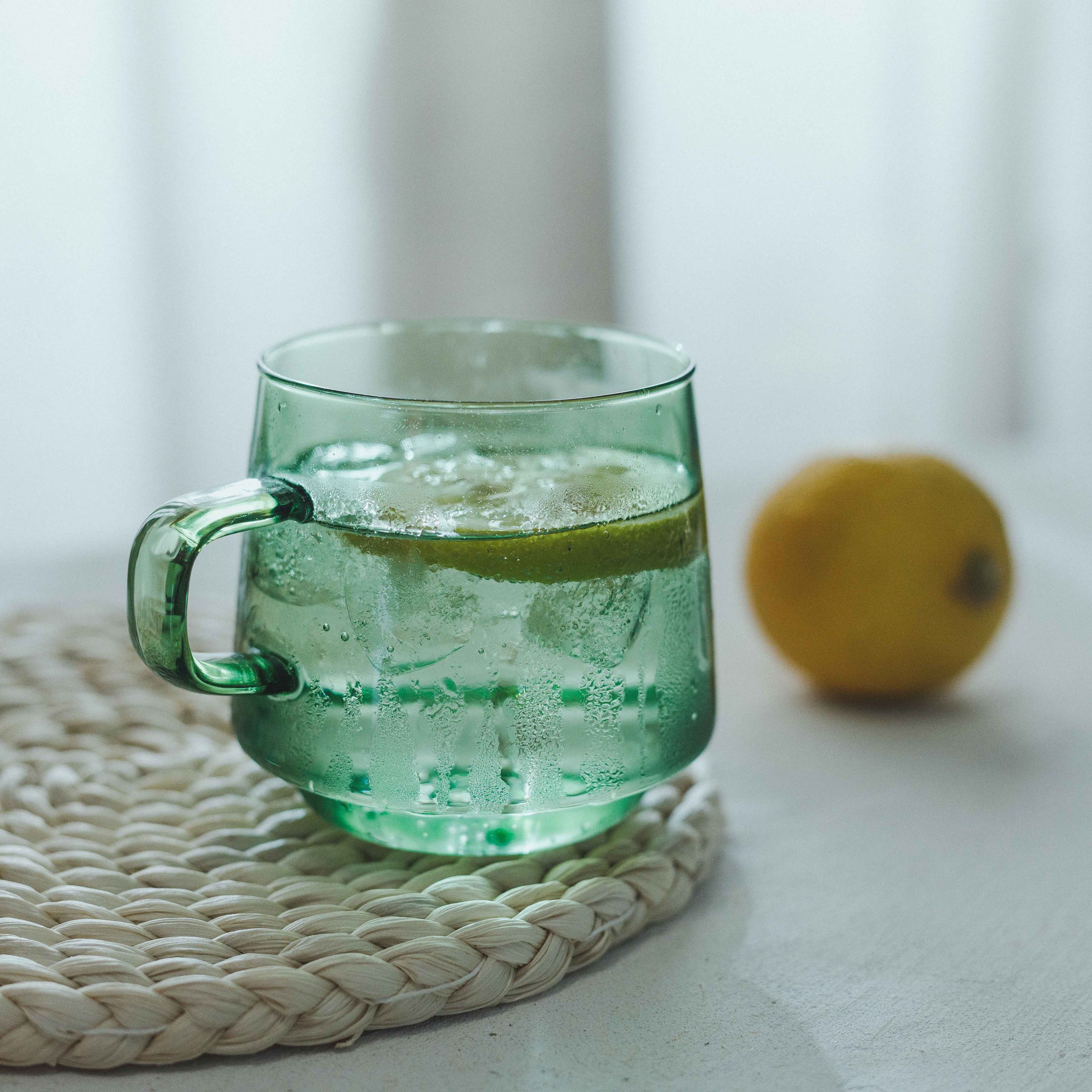 Mint Green Glass Mug 340ml
