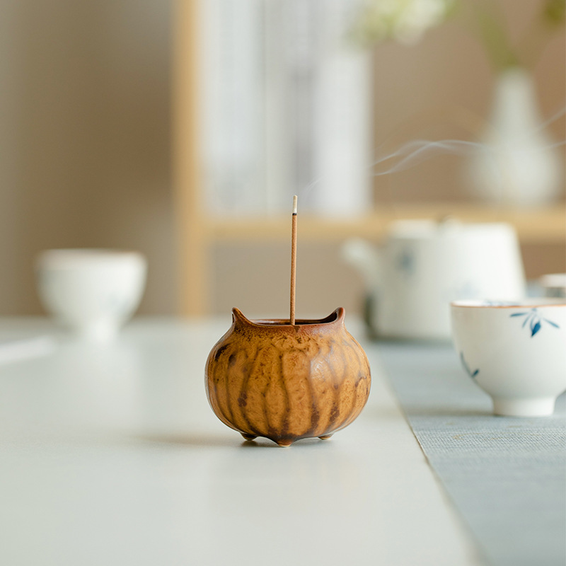 Cute Little Incense Burner, Stoneware Incense Stick Holder