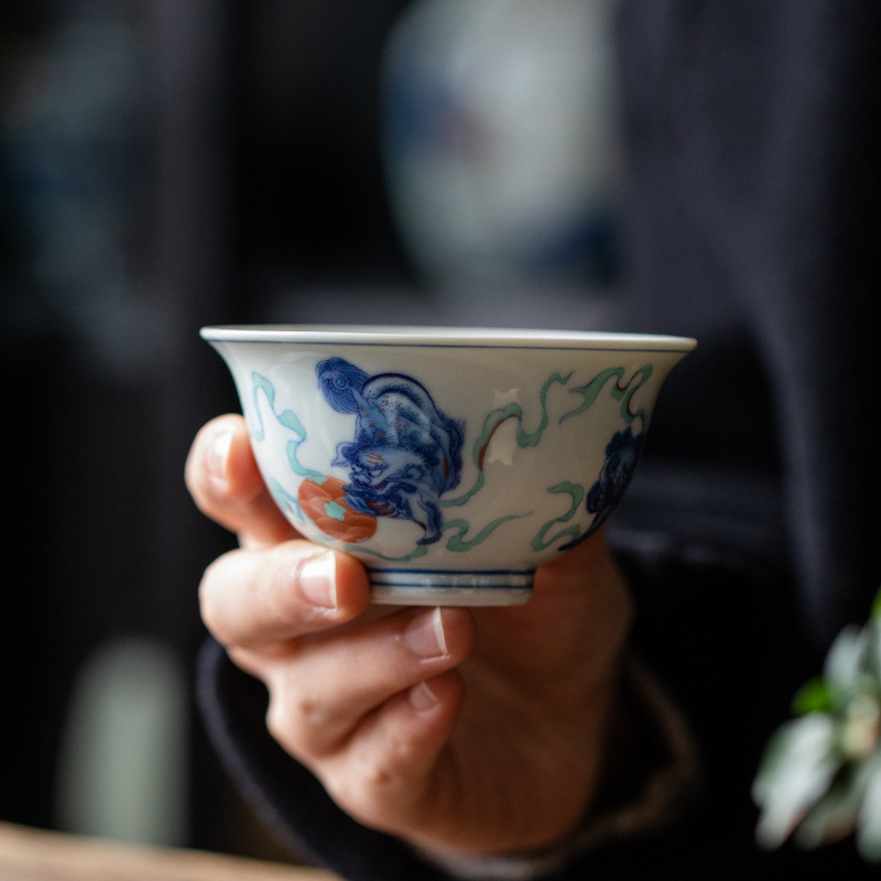 Traditional Chinese Style Tea Cup, 4 Patterns Available, Kung Fu Tea Cups Set 120ml