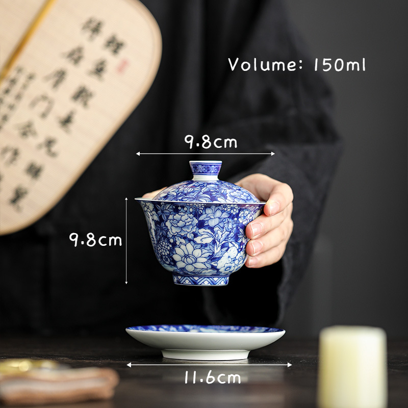 Myriad of Flowers Gaiwan with Saucer 150ml