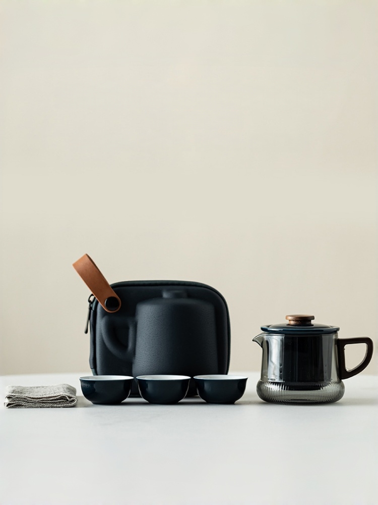 Modern Style Travel Tea Set 250ml, Teapot with infuser+3 Cups