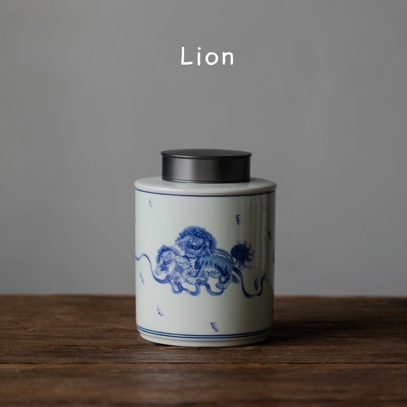 Porcelain Tea Caddy 1000ml, 7 Styles Optional