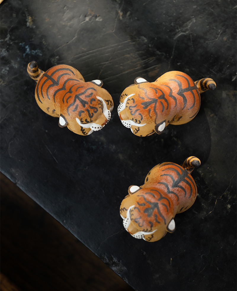 Baby Tiger Figurine, Ceramic Tiger Tea Pet