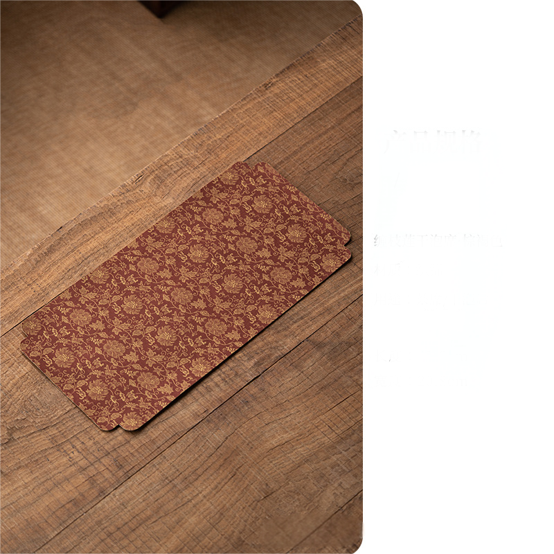 Scrolling Lotus Pattern Tea Mat, 4 Colors Optional
