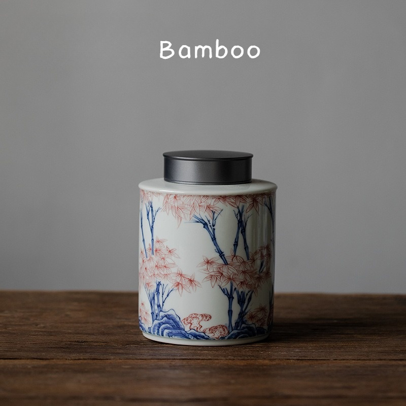 Porcelain Tea Caddy 1000ml, 7 Styles Optional