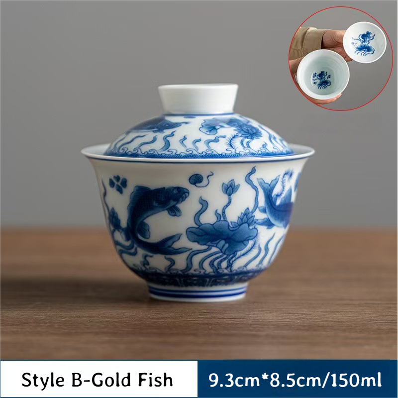 Collection of Classic Pattern Gaiwans 150ml