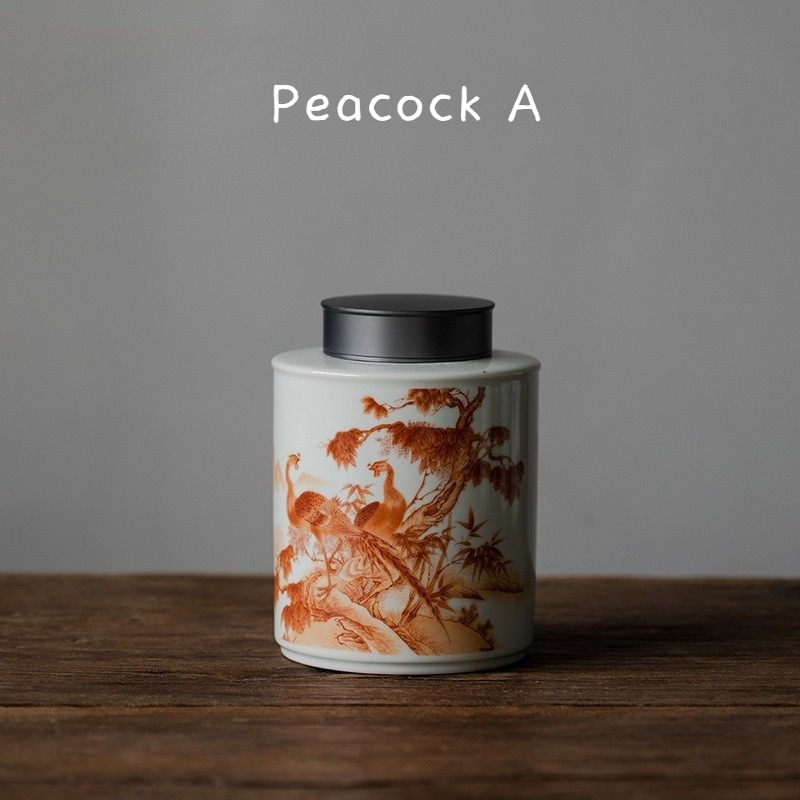 Porcelain Tea Caddy 1000ml, 7 Styles Optional