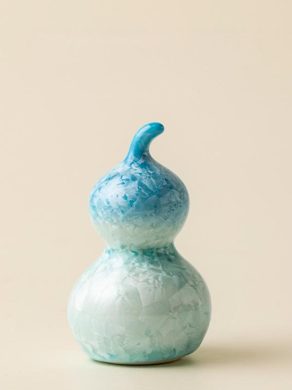 Ceramic Gourd Figurine Gradient Colors