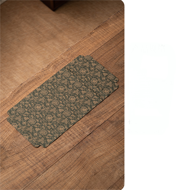 Scrolling Lotus Pattern Tea Mat, 4 Colors Optional