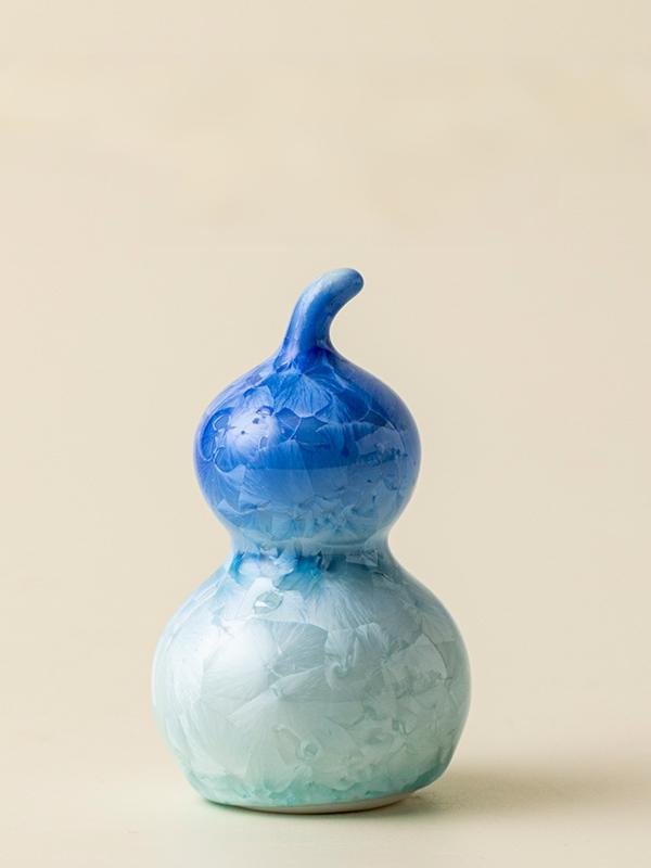 Ceramic Gourd Figurine Gradient Colors
