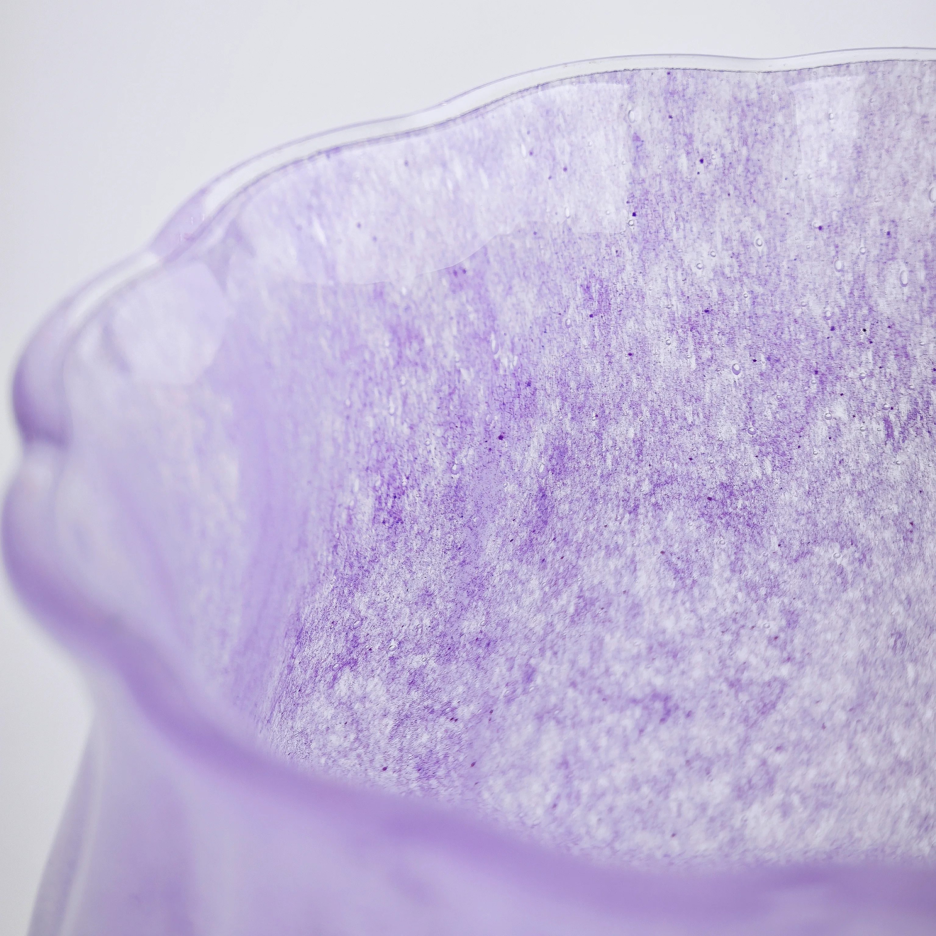 Purple Glass Floral Cup 150ml