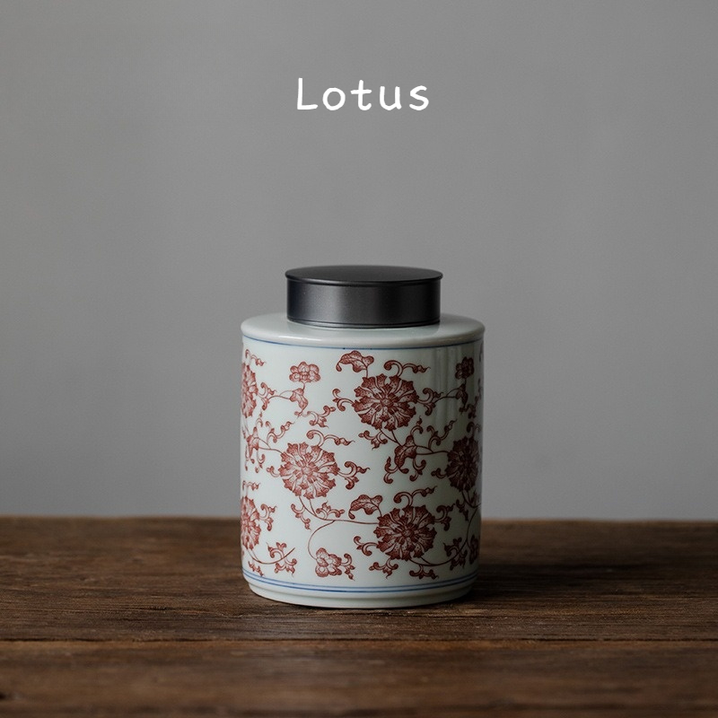 Porcelain Tea Caddy 1000ml, 7 Styles Optional