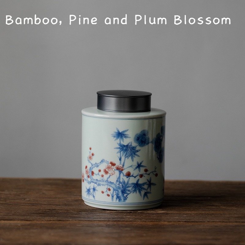 Porcelain Tea Caddy 1000ml, 7 Styles Optional
