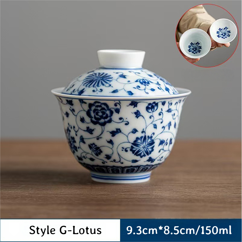 Collection of Classic Pattern Gaiwans 150ml