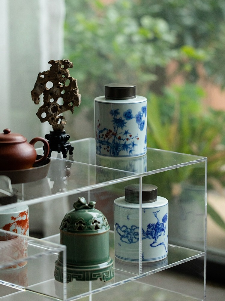 Porcelain Tea Caddy 300ml, 9 Styles Optional