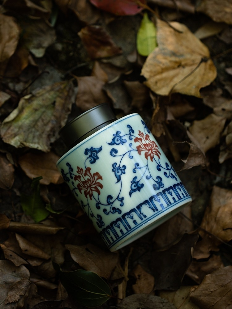 Porcelain Tea Caddy 300ml, 9 Styles Optional