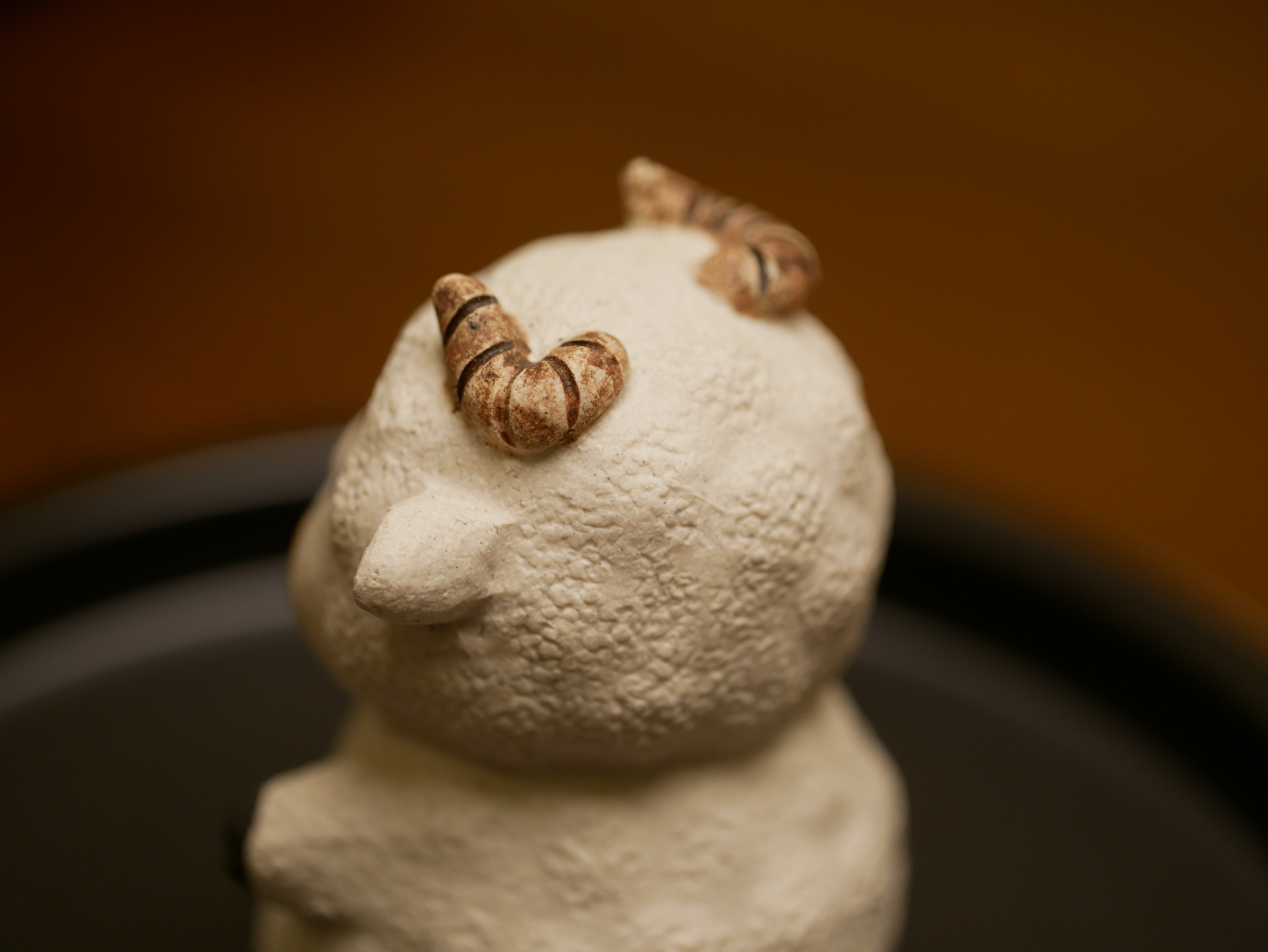 Soft Sheep Figurine, Ceramic Sheep Tea Pet