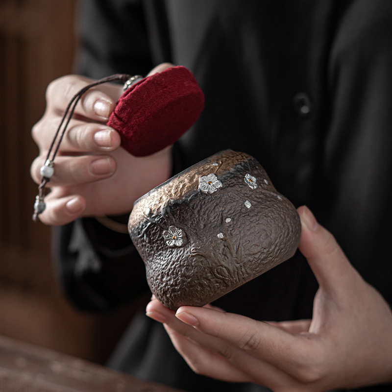 Wabi-Sabi Style Stoneware Tea Caddy